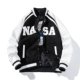 NASA chung xuân thu Mỹ đồng phục bóng chày nam quốc triều đường cao cấp len khâu áo khoác da PU áo khoác rộng nữ