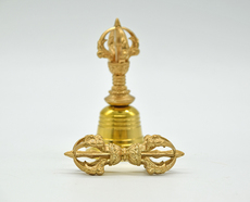 Колокол для службы 特小号迷你黄铜五股铃杵 金刚铃 小巧方便携带