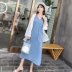 Phụ nữ mang thai mùa hè 2018 mới dài tay thai sản váy hai mảnh thời trang lỏng váy mùa hè thời trang váy áo bà bầu mùa đông Áo thai sản