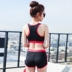 Chia áo tắm nữ ba mảnh thể thao mặc bikini sinh viên ngực nhỏ bảo thủ boxer bìa bụng Hàn Quốc suối nước nóng nhỏ hương thơm 	đồ bơi 2 mảnh cột chéo eo	 Bộ đồ bơi hai mảnh