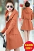 Authentic 2018 mùa thu Hàn Quốc phiên bản mới Slim trench coat phụ nữ trong phần dài của một cổng nhỏ gió mỏng mùa xuân và mùa thu áo phụ nữ Trench Coat