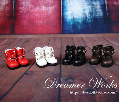 taobao agent [DWS] SD/BJD doll 6 -point shoes/baby shoes PUNK punk strap short boots 1/6 four colors