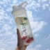 Hàn Quốc cốc nhựa cầm tay dung tích lớn thể thao chai thể dục lắc cốc quy mô cốc sữa lắc cốc tay cốc - Tách Tách