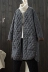 Sufu retro văn học cotton và vải lanh dày áo khoác nữ mùa đông lỏng lẻo cổ tròn áo len ấm áp áo len gile phao nữ Bông
