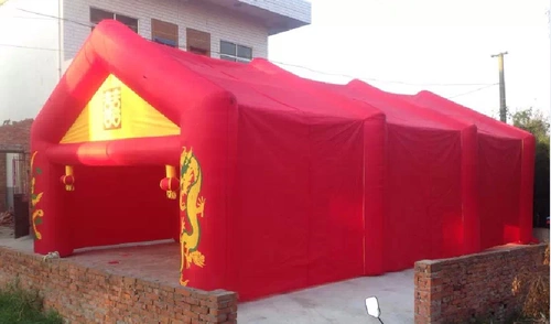 Палатка надувного винного стола в соединении модель газа дома Ansho Shed Красный и белый счастливый сцены события затенение двойные арки