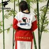 跆卓 Одежда для тхэквондо подходит для мужчин и женщин, в корейском стиле, длинный рукав
