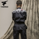 Белая черная одежда для тхэквондо подходит для мужчин и женщин, длинный рукав