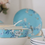 Сине-белый фарфоровый комплект, высококлассный бытовой прибор, посуда, китайский стиль, легкий роскошный стиль