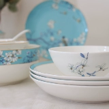 Сине-белый фарфоровый комплект, высококлассный бытовой прибор, посуда, китайский стиль, легкий роскошный стиль