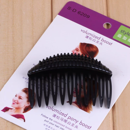 Детский хвостик для принцессы, пластиковая заколка для волос, челка, придает объем, простой и элегантный дизайн