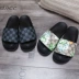 Dép nam mùa hè mới in nam hoang dã và đôi nam nữ từ dày đế dày đơn giản phiên bản tiếng Hàn của giày đi biển sandal nam Dép