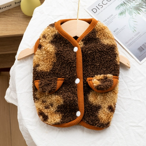 Осень и зимняя баранина бархатный жилет медведь маленькая собака Померанская собачья одежда плюшка, чем одежда для домашних животных с пандой