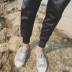 Tachibana mùa xuân mỏng quần da nam pu leather khâu giản dị hậu cung chùm feet chín quần Hàn Quốc phiên bản của bàn chân quần thủy triều