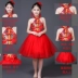 Cô gái Tang phù hợp với phồng công chúa váy trẻ em sườn xám váy điệp khúc phù hợp với cô gái Trung Quốc performance show váy váy xinh cho bé Váy trẻ em