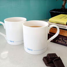 Парные кружки 英国进口jin designs 手绘骨瓷水杯子陶瓷马克杯子姐妹兄弟杯子