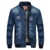 áo jacket Battlefield Jipu Mùa thu và mùa đông Áo khoác denim của nam giới Cổ điển Kích thước lớn Hàng đầu Áo khoác bảo hộ lao động thường ngày Áo khoác nhung của nam giới Cổ áo bóng chày áo khoác dáng dài Áo khoác