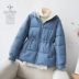 Xiaomo áo khoác nữ nữ sinh viên ngắn phiên bản Hàn Quốc của người đàn ông nhỏ bé lỏng lẻo ins2019 xuống áo cotton thắt lưng mùa đông - Bông