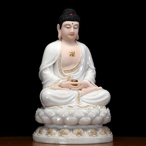 Девять -летящие старые магазины более 20 цветов Hanshables, статуи Шакьямуни Будды, каменные вырезание три сокровища, статуи Будды Амитабха Будда фармацевт Будда Статуя сидячей статуи