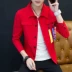 Nhanh tay người đàn ông màu đỏ với slim jacket nam Hàn Quốc phiên bản của xu hướng đồng phục bóng chày áo khoác mùa xuân tinh thần boy jeans dice áo khoác jean nam Đồng phục bóng chày