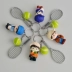 Vợt tennis búp bê keychain dễ thương vài mặt dây chuyền đồ trang sức mặt dây chuyền cuộc thi giải thưởng những món quà nhỏ 5 vợt babolat pure strike 2020 Quần vợt