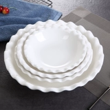 Отель House Plate Ceramic Table Soup Soup Творческий глубокий отвар -миску специальная фруктовая кастрюля чаша Pure White Soup Basin