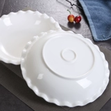Отель House Plate Ceramic Table Soup Soup Творческий глубокий отвар -миску специальная фруктовая кастрюля чаша Pure White Soup Basin