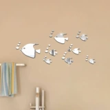 Трехмерное самоклеющееся акриловое украшение на стену для ванной комнаты для детской комнаты, наклейка, 3D, зеркальный эффект