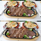 Японский стиль прямоугольный дом -говяжий железо, жареный листовый листовой горшок, западный жареный говяжий стейк -выпечка для выпечки для выпечки для печь