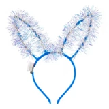 Новое удлинение из 14 светов, мигающих перьев, золотые шелковые уши кроликов. Чет