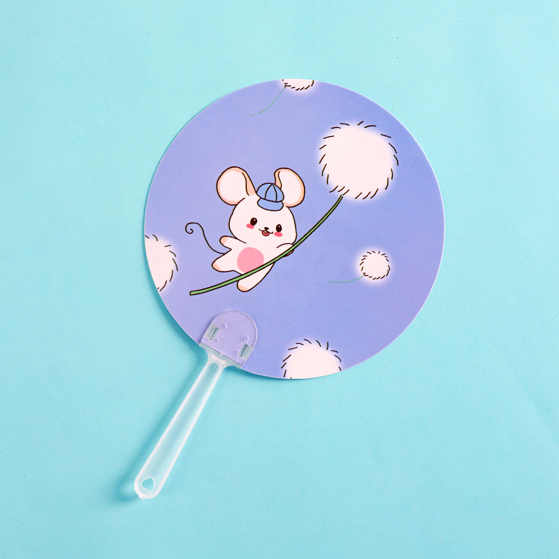 Mousesummer cool and refreshing originality Cartoon hold Small fan With you Portable Small round fan lovely Mini children Hand shake Fan