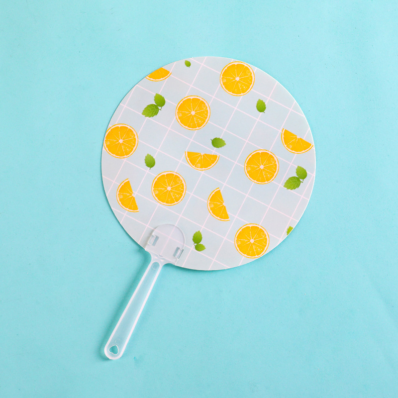 Summer Lemonsummer cool and refreshing originality Cartoon hold Small fan With you Portable Small round fan lovely Mini children Hand shake Fan