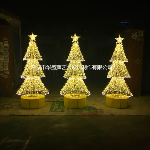 Железная светящаяся рождественская лампа украшения железной рамы рождественская елка Большой открытый светоокой