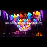 Большой класс на открытом свете фестиваль свето выставка выставка Dream Lighting Festival Harding Star Shape Light Show Show