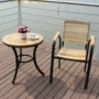 Ngoài trời ngoài trời rắn bàn gỗ và ghế rèn sắt sân thượng gỗ chất bảo quản gỗ vườn giải trí cà phê ban công kết hợp bộ đồ nội thất bàn cà phê ngoài trời