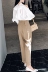 Kaki cao eo lỏng chân dài củ cải quần harem phần mỏng quần cotton đầu mùa thu có thể mặc MISSLENG Quần Harem
