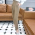 Kaki cao eo lỏng chân dài củ cải quần harem phần mỏng quần cotton đầu mùa thu có thể mặc MISSLENG quần jean nữ Quần Harem