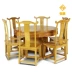Jin Sinan đồ nội thất gỗ gụ cổ điển rắn bàn ăn gỗ tròn bàn tròn bàn ăn bàn ghế mới Trung Quốc cổ điển bàn tròn - Bộ đồ nội thất Bộ đồ nội thất