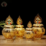 Тибетские жеватные снабжают золото, нарисованное окрашенное благоприятное восемь сокровищ