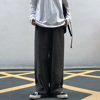 Брендовые японские штаны для отдыха подходит для мужчин и женщин, свободный прямой крой, на шнурках