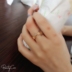 5873 Thanh Đảo Trang sức tẩy đơn giản Bông tai kim cương nhỏ Nhẫn thời trang Đá quý tình yêu nhẫn trọn nam vàng 18k Nhẫn