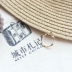 5449 Thanh Đảo Eraser Trang sức Nhật Bản INS Đơn giản Vintage Tình yêu Kim loại Vòng Nhẫn nhẫn đôi vàng tây Nhẫn