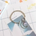 6401 Thanh Đảo Eraser Trang sức Dây chuyền bạc đơn giản và đẹp trai Moon Crescent Crystal Heart Bracelet vòng tay cao su Vòng đeo tay Clasp