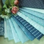 Fei nhầm lẫn handmade DIY 12 mô hình bông rửa xanh denim shuiyu chút chút tie-nhuộm web 1 4 m - Vải vải tự làm vải cotton gai