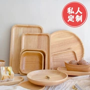 Tấm gỗ tấm sushi Nhật Bản tấm khay hình chữ nhật món ăn gia đình nhà hàng khách sạn khay trà gỗ rắn khay cốc