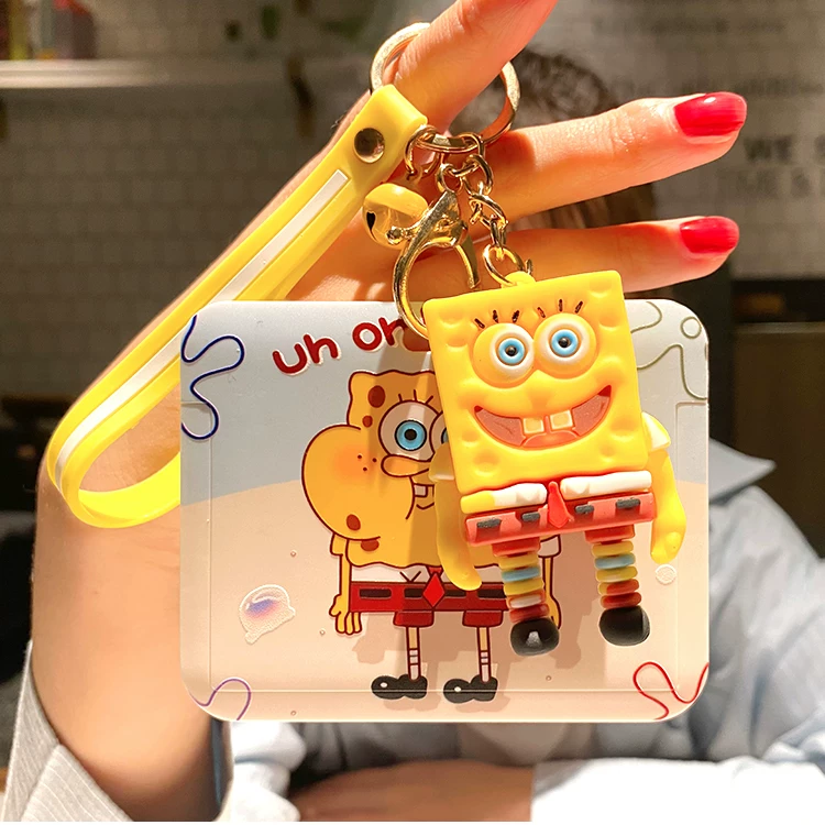Card holder, set, strap, cartoon keychain, horizontal version