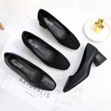 Черная обувь, летняя униформа медсестры, классический костюм, туфли