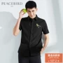 Hòa bình Bird Nam Mùa Hè Người Đàn Ông Mới của Hàn Quốc Slim Đen Bird In Ngắn Tay Áo Tide B1CC62207 mẫu áo công sở đẹp