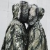 MAMC 17FW cổ áo lông thú lớn chi nhánh ngụy trang mực khắc nam giới và phụ nữ với cùng một vài bông quần áo hip hop phong cách leo núi khắc Trang phục Couple