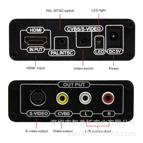 Hd hdmi to av converter grwibeou