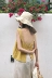 2018 Hàn Quốc mùa hè mới lỏng rắn màu khí vuông cổ mở lại đơn ngực rộng dây đeo vai yếm trong vest nữ áo kiểu nữ Áo ba lỗ